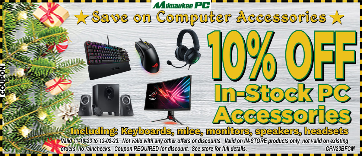 10% Off in-stock computer accessories coupon